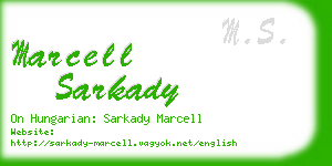 marcell sarkady business card